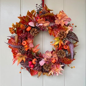 Autumn Leaves & Berries Wreath