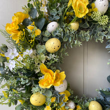 Load image into Gallery viewer, Daffodil &amp; Easter Egg Wreath - Field &amp; Rose
