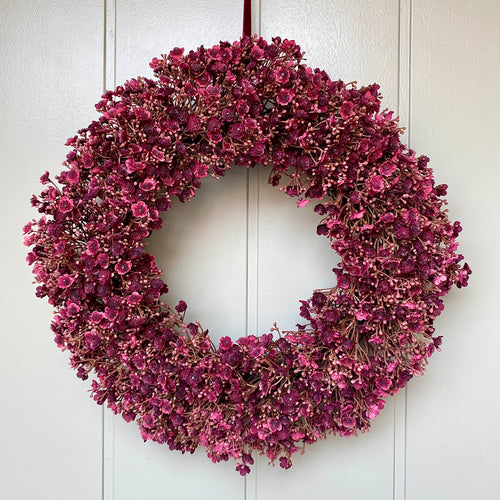 Ruby Gypsophila Wreath - Field & Rose