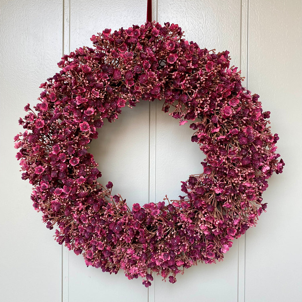 Ruby Gypsophila Wreath - Field & Rose