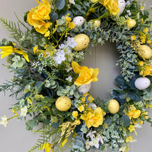Load image into Gallery viewer, Daffodil &amp; Easter Egg Wreath - Field &amp; Rose

