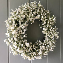 Load image into Gallery viewer, White Gypsophila Wreath - Field &amp; Rose
