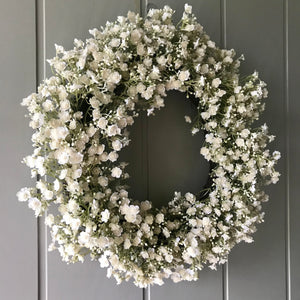 White Gypsophila Wreath - Field & Rose