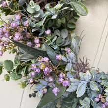 Load image into Gallery viewer, Greenery &amp; Wildflower Wreath - Medium - Field &amp; Rose
