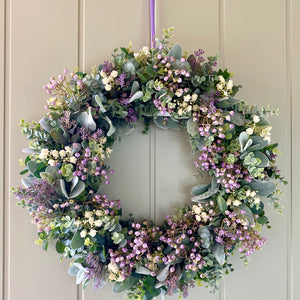 Lambs Ear & Wildflower Wreath - Large