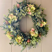 Load image into Gallery viewer, Hydrangea &amp; Wildflowers Wreath
