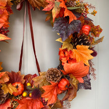 Load image into Gallery viewer, Autumn Maple Leaves Wreath - Large - Field &amp; Rose
