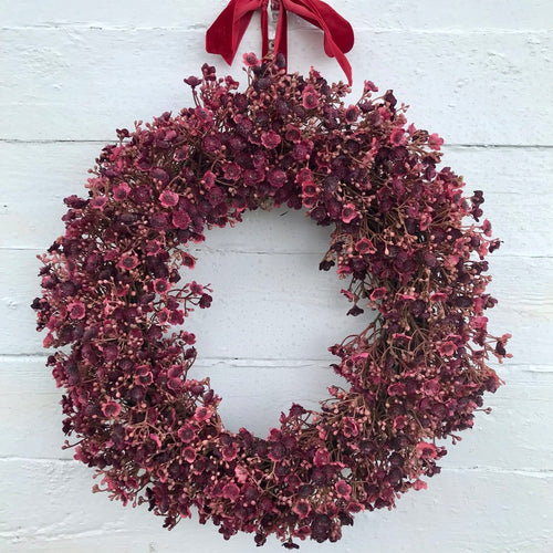 Ruby Gypsophila Wreath - Field & Rose