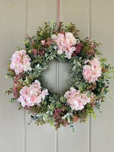 Pink Hydrangea Wreath