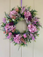 Load image into Gallery viewer, Wild Purple Hydrangea Wreath - Field &amp; Rose
