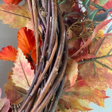 Load image into Gallery viewer, Autumn Leaves &amp; Berries Wreath
