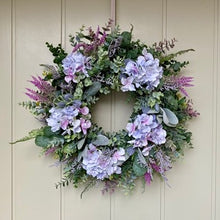 Load image into Gallery viewer, Blue Hydrangea Wreath - Field &amp; Rose
