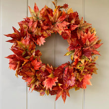 Load image into Gallery viewer, Autumn Maple Leaves Wreath - Medium - Field &amp; Rose
