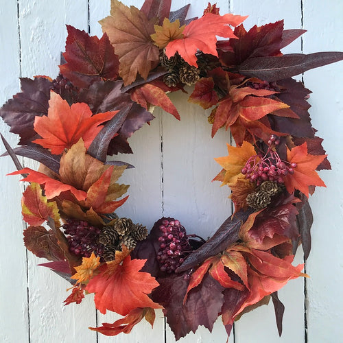 Autumn Leaves & Berries Wreath - Medium - Field & Rose