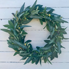 Load image into Gallery viewer, Olive &amp; Eucalyptus Wreath - Large - Field &amp; Rose
