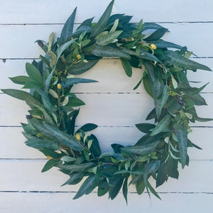 Olive & Eucalyptus Wreath - Large - Field & Rose