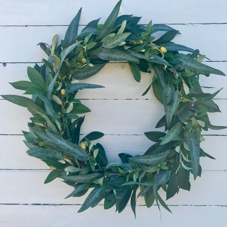 Olive & Eucalyptus Wreath - Large - Field & Rose