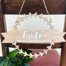 Load image into Gallery viewer, Bride &amp; Groom Chair Signs - Field &amp; Rose
