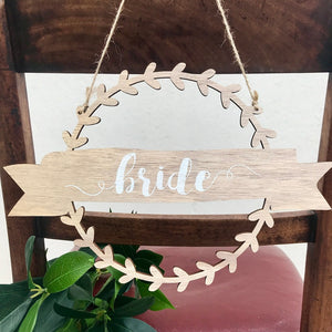 Bride & Groom Chair Signs - Field & Rose